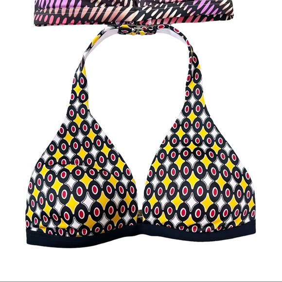 Victoria’s Secret 34C Bundle of 2 Triangle Bikini Swim Tops Geo Print - Picture 2 of 9